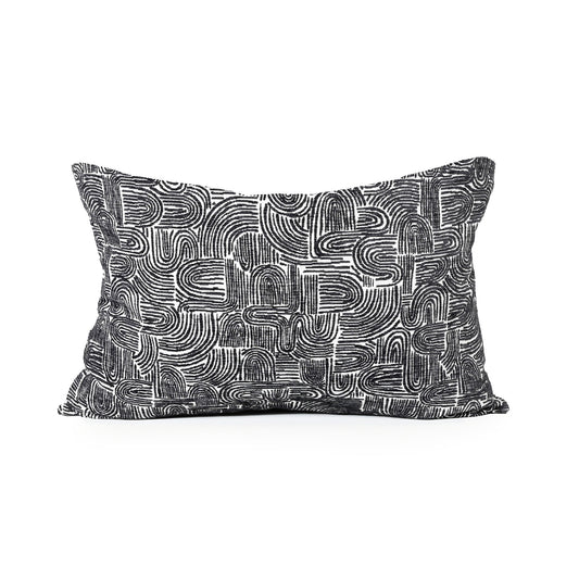 BLACK ON OAT ABSTRACT