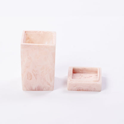 Bathroom Small Square Lidded Box