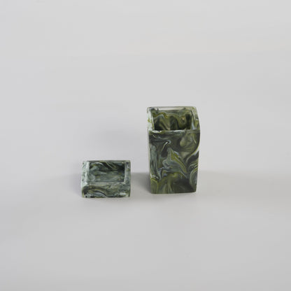 Bathroom Small Square Lidded Box