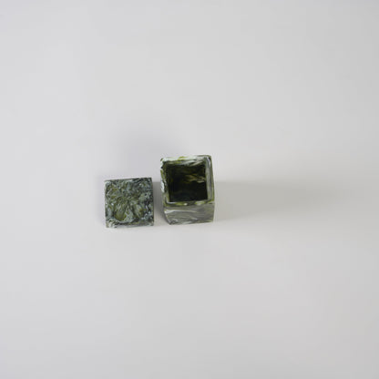 Bathroom Small Square Lidded Box