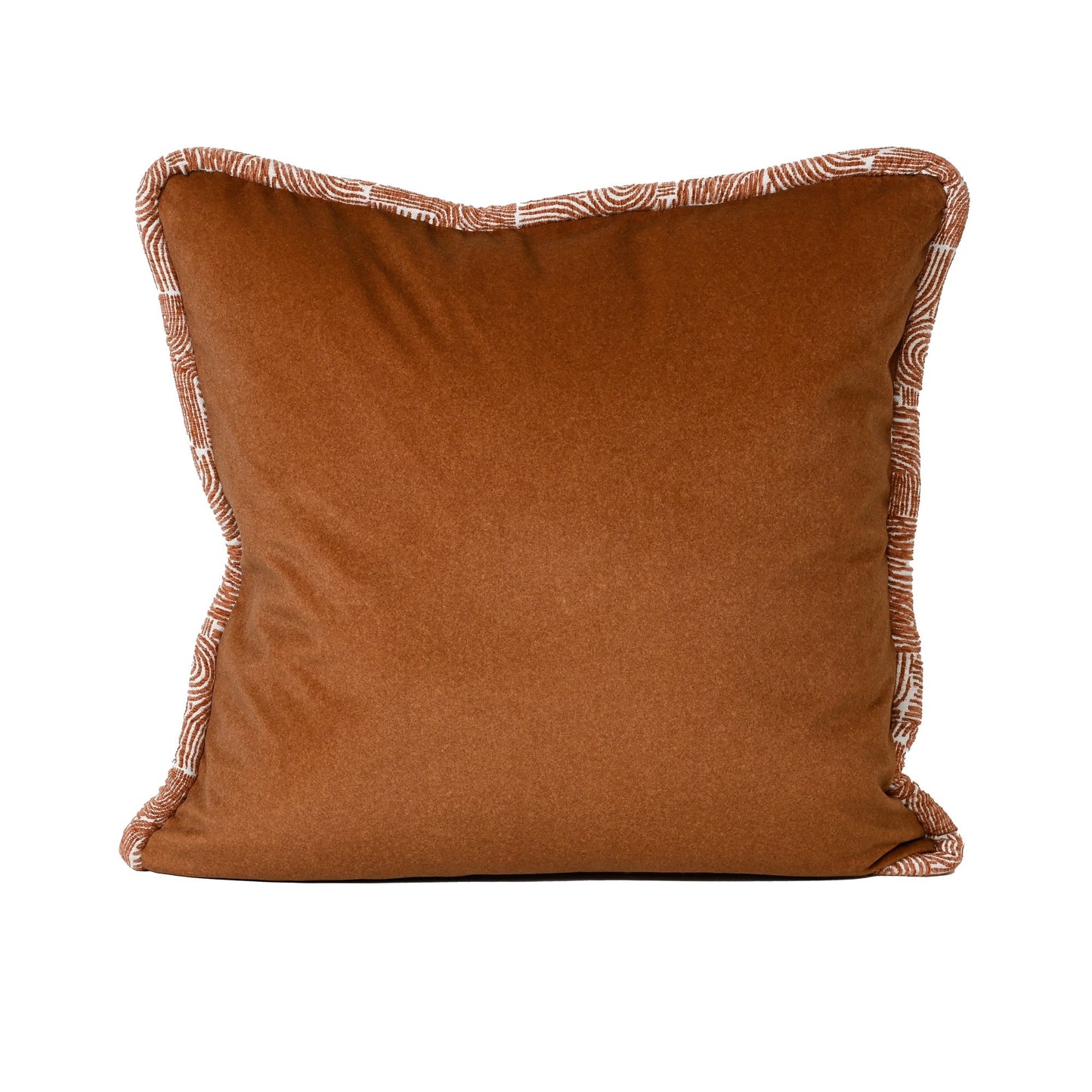 CHESTNUT FELT WITH THICK ABTRACT TRIM