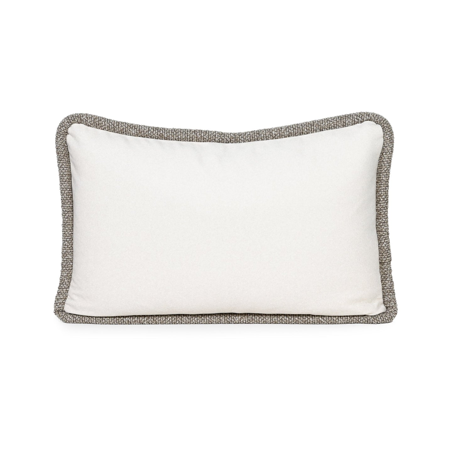 CREAM FELT WITH THICK WOVEN LATTE TRIM