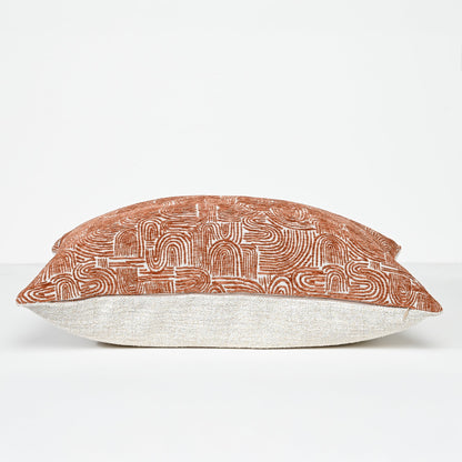BURNT ORANGE ON OAT ABSTRACT